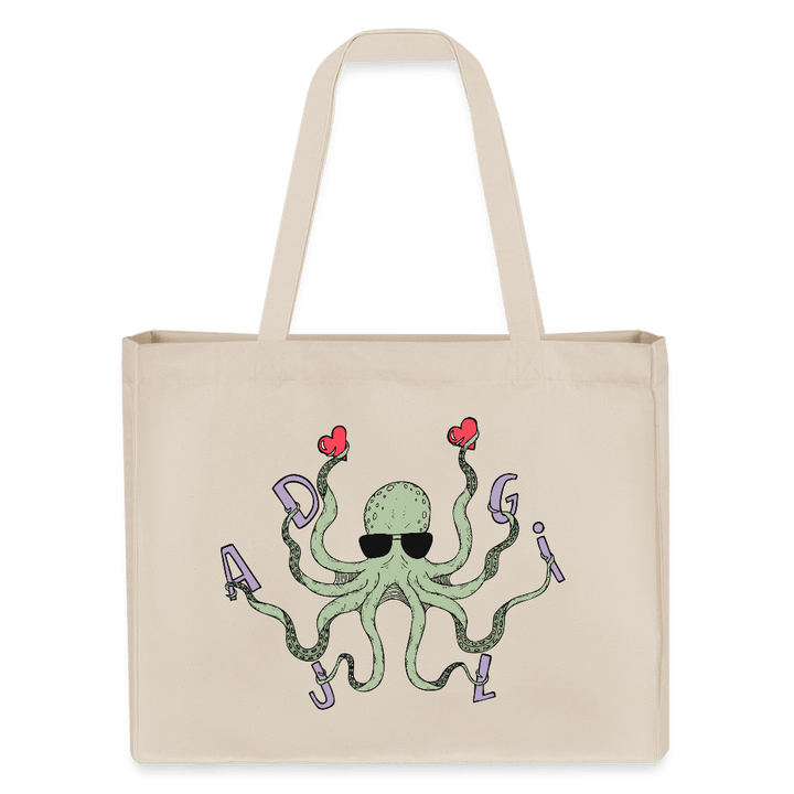 Dajlig Sprutten - Stor Kraftig mulepose i genbrugsstof - Stanley/Stella recycled shopping bag - råhvid - Dajlig