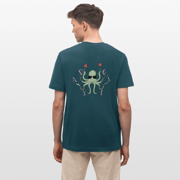 Dajlig Sprutten - Unisex T-shirt - Stanley/Stella Relaxed Fit økologisk unisex - T-shirt Sparker - mørk petrol - Dajlig