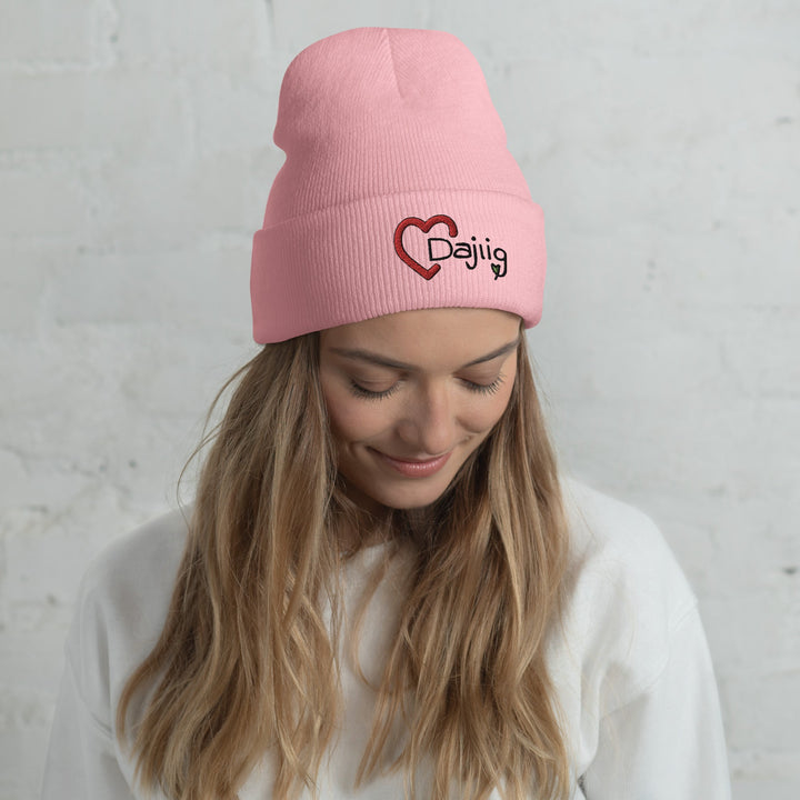 Dajlig Strikket Beanie Hue - Hatte & Huer - Baby Pink - Dajlig.dk