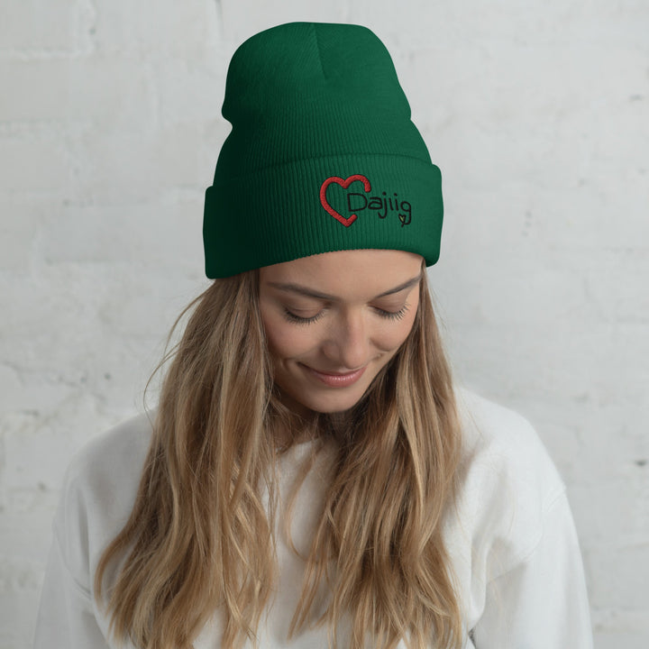 Dajlig Strikket Beanie Hue - Hatte & Huer - Spruce - Dajlig.dk