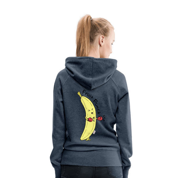 Fruit Punch - Dame Hættetrøje - Dame Premium hættetrøje - jeansblå - Dajlig
