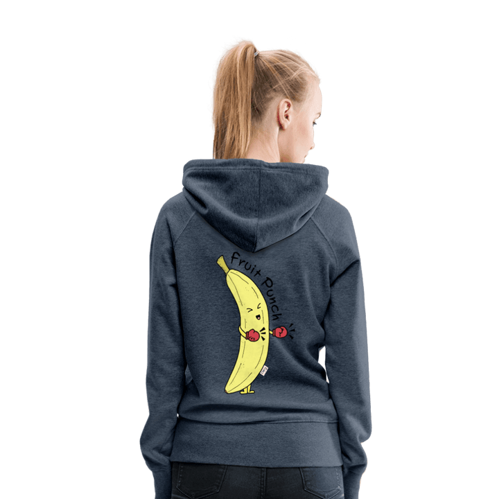 Fruit Punch - Dame Hættetrøje - Dame Premium hættetrøje - jeansblå - Dajlig
