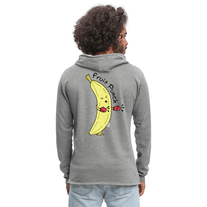 Fruit Punch - Let Unisex Hættetrøje - Let sweatshirt med hætte, unisex - grå meleret - Dajlig.dk