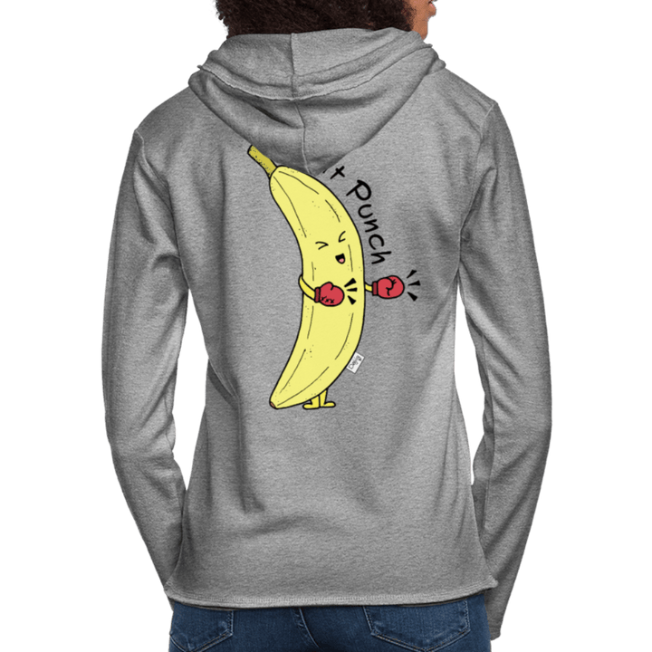 Fruit Punch - Let Unisex Hættetrøje - Let sweatshirt med hætte, unisex - marineblå meleret - Dajlig.dk