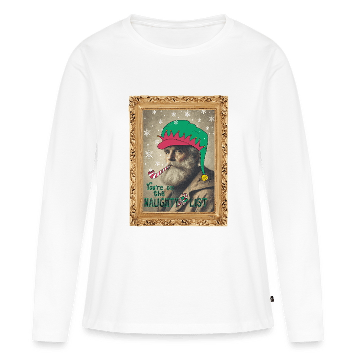 Fusentast - Dame Langærmet Trøje - Dame premium T-shirt med lange ærmer - hvid - Dajlig