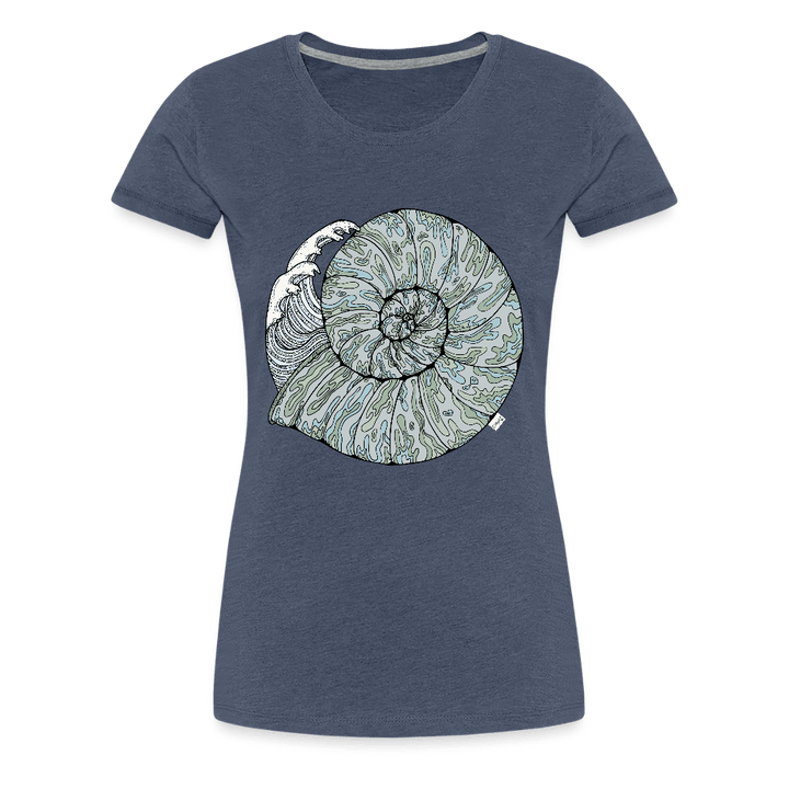 Havlyd - Eksklusiv Dame T-shirt - Dame premium T-shirt - blåmeleret - Dajlig