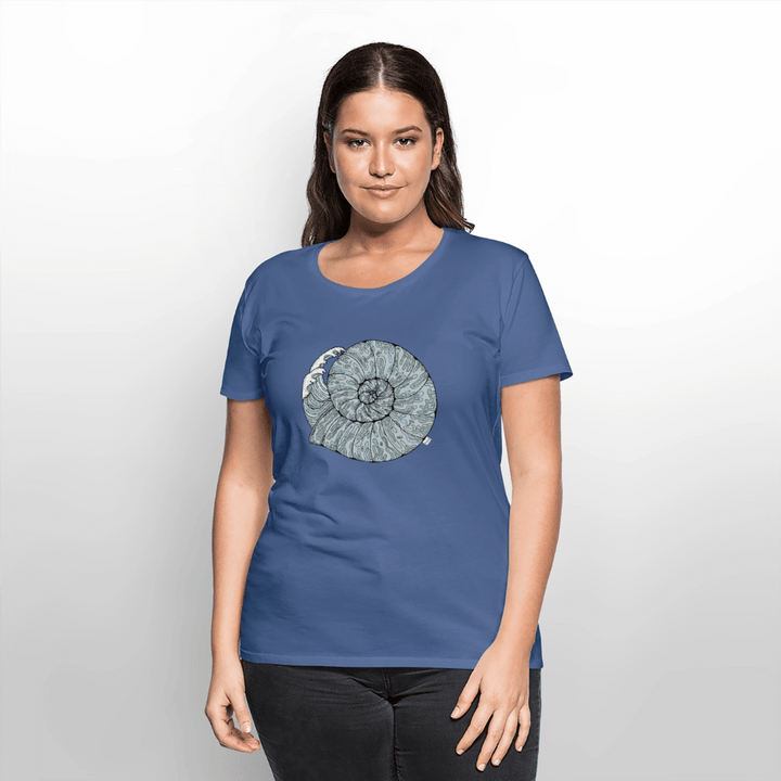 Havlyd - Eksklusiv Dame T-shirt - Dame premium T-shirt - dueblå - Dajlig