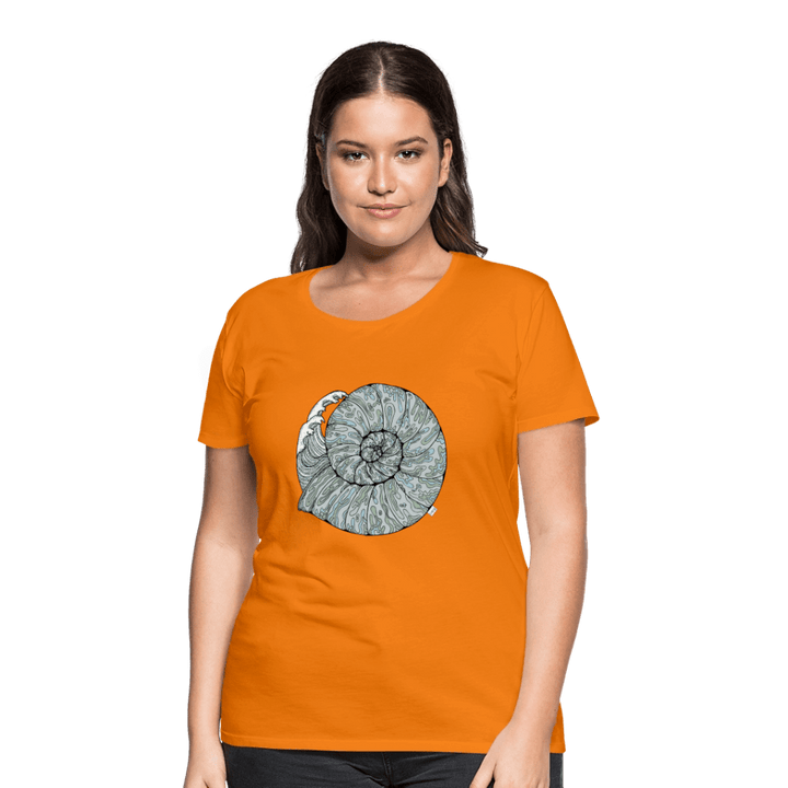 Havlyd - Eksklusiv Dame T-shirt - Dame premium T-shirt - orange - Dajlig.dk