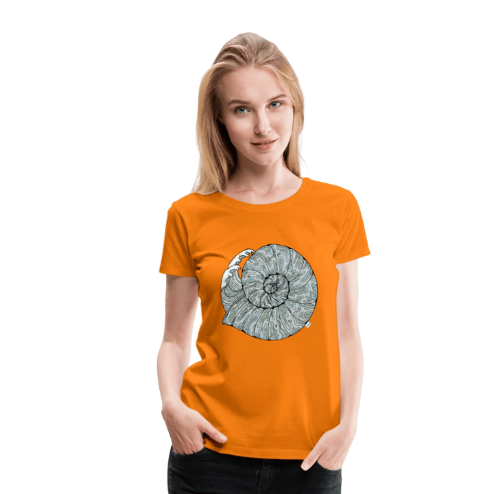 Havlyd - Eksklusiv Dame T-shirt - Dame premium T-shirt - orange - Dajlig.dk