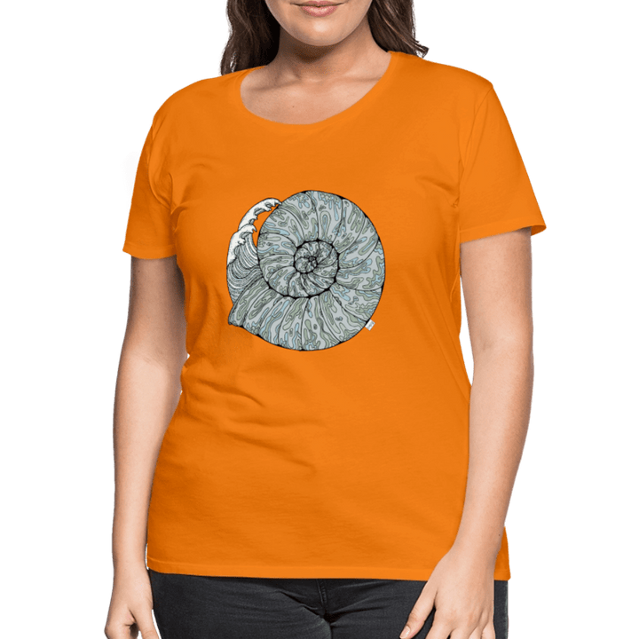 Havlyd - Eksklusiv Dame T-shirt - Dame premium T-shirt - orange - Dajlig.dk