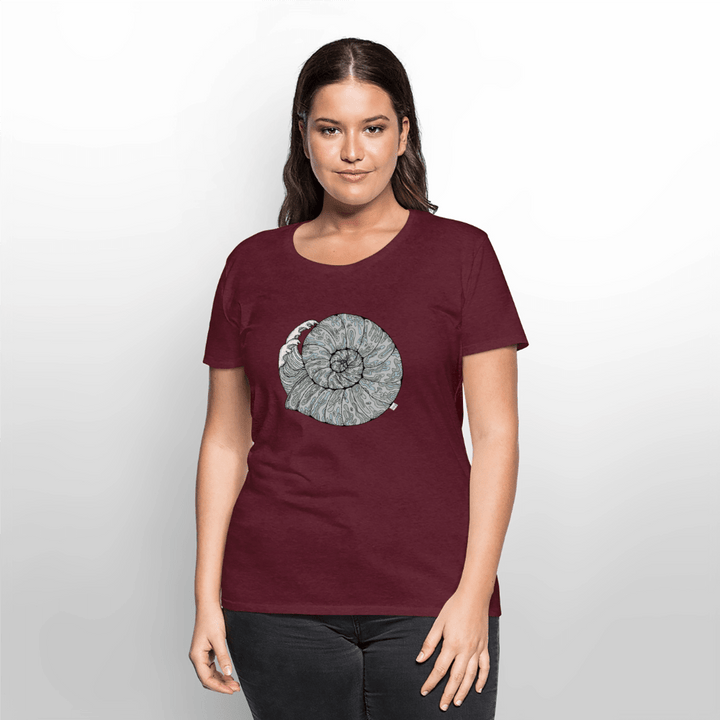 Havlyd - Eksklusiv Dame T-shirt - Dame premium T-shirt - vinrød - Dajlig