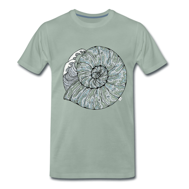 Havlyd - Eksklusiv Herre T-shirt - Herre premium T-shirt - grågrøn - Dajlig