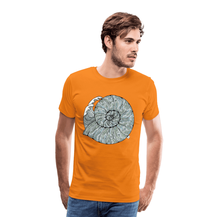 Havlyd - Eksklusiv Herre T-shirt - Herre premium T-shirt - orange - Dajlig.dk