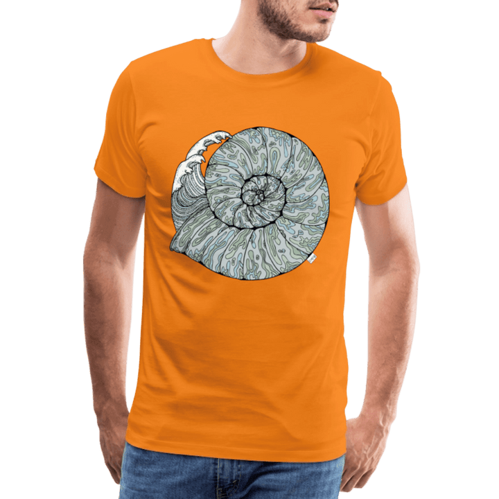 Havlyd - Eksklusiv Herre T-shirt - Herre premium T-shirt - orange - Dajlig.dk