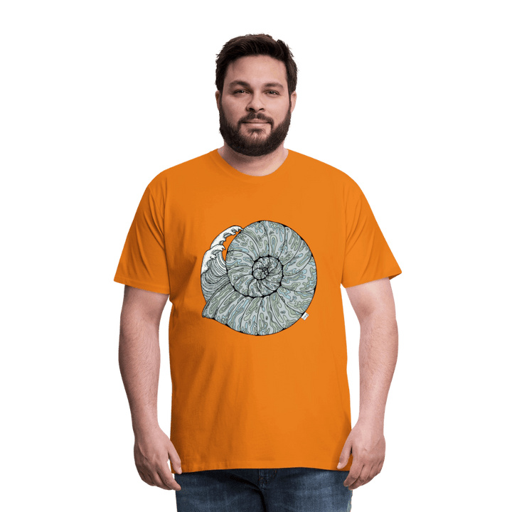 Havlyd - Eksklusiv Herre T-shirt - Herre premium T-shirt - orange - Dajlig.dk