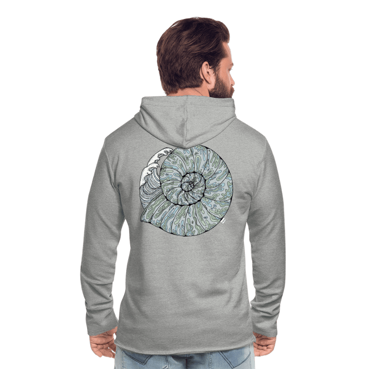 Havlyd - Let Unisex Hættetrøje - Let sweatshirt med hætte, unisex - grå meleret - Dajlig.dk
