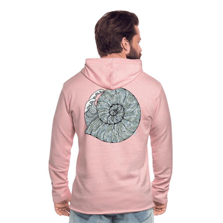 Havlyd - Let Unisex Hættetrøje - Let sweatshirt med hætte, unisex - rosa - creme meleret - Dajlig.dk