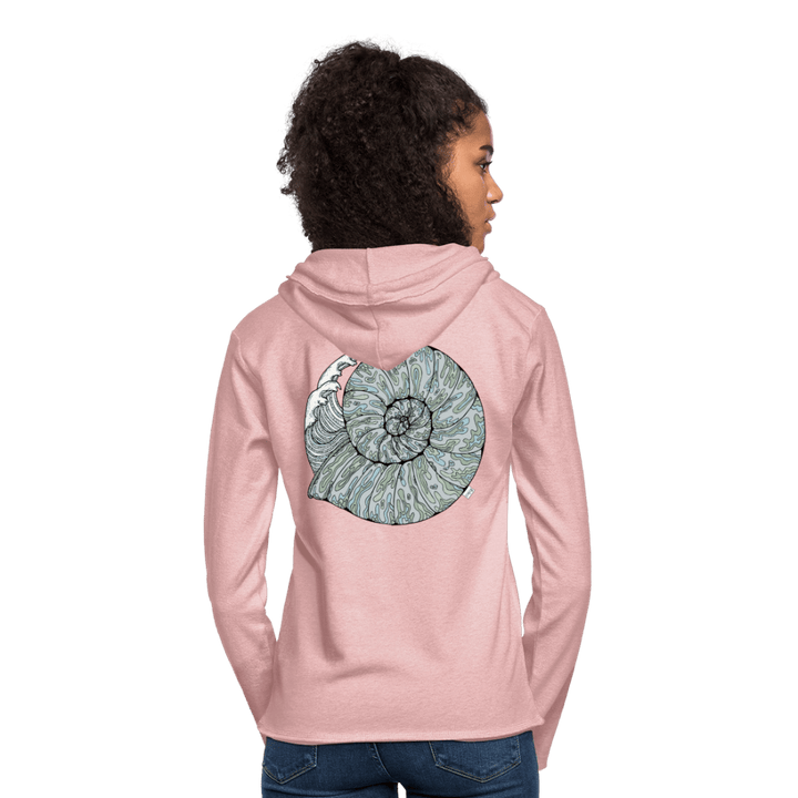 Havlyd - Let Unisex Hættetrøje - Let sweatshirt med hætte, unisex - rosa - creme meleret - Dajlig.dk