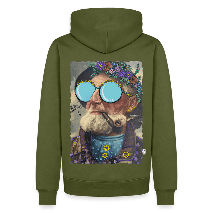 Hippie Hans - Herre Hættetrøje - Herre Premium hættetrøje - khaki - Dajlig