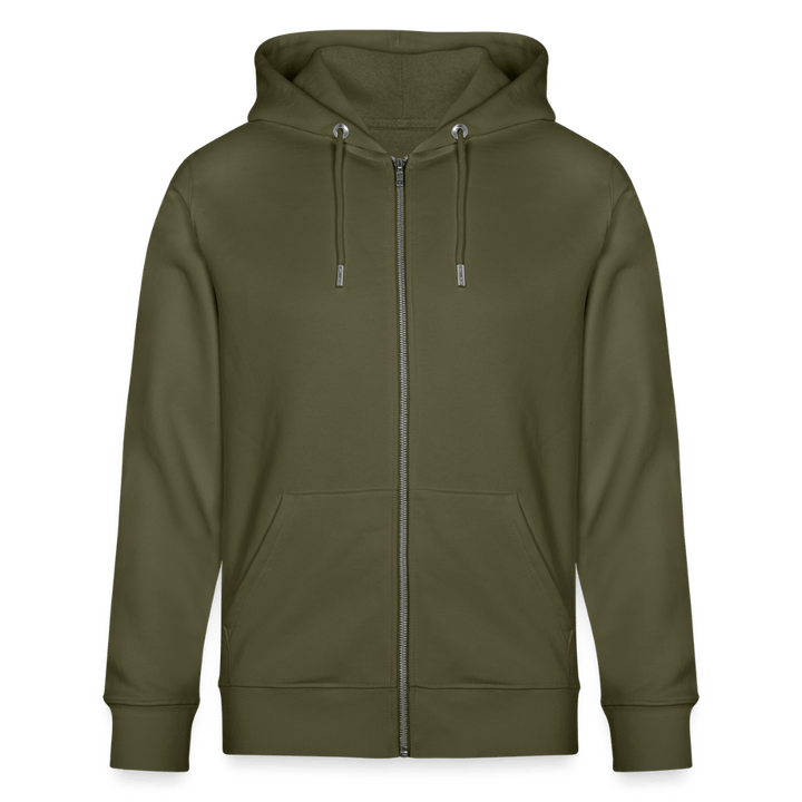 Hippie Hans - Kraftig Unisex Hættetrøje m. lynlås - Stanley/Stella økologisk unisex - hættejakke CULTIVATOR - khaki - Dajlig