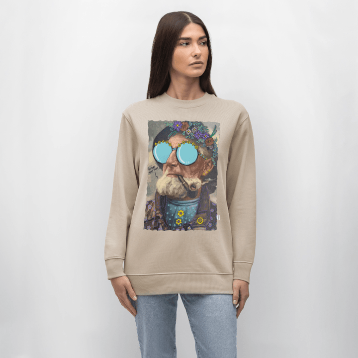Hippie Hans - Kraftig Unisex Sweatshirt - Stanley/Stella økologisk unisex - sweatshirt CHANGER - beige - Dajlig