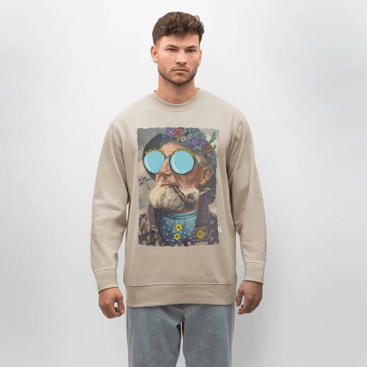 Hippie Hans - Kraftig Unisex Sweatshirt - Stanley/Stella økologisk unisex - sweatshirt CHANGER - beige - Dajlig