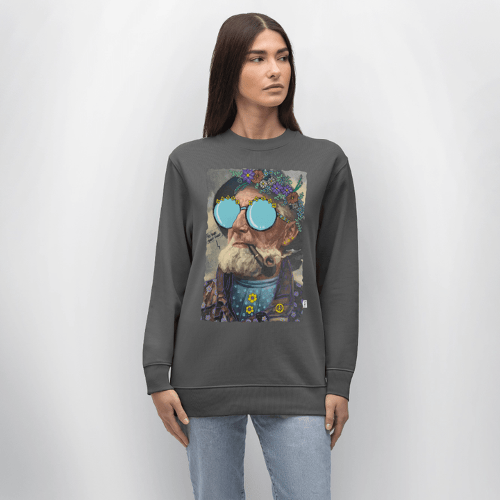 Hippie Hans - Kraftig Unisex Sweatshirt - Stanley/Stella økologisk unisex - sweatshirt CHANGER - charcoal - Dajlig