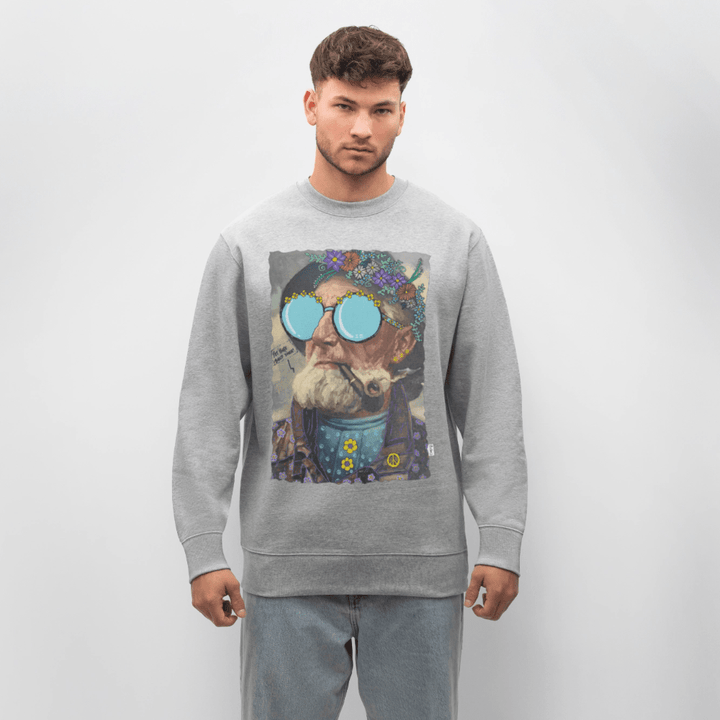 Hippie Hans - Kraftig Unisex Sweatshirt - Stanley/Stella økologisk unisex - sweatshirt CHANGER - grå meleret - Dajlig
