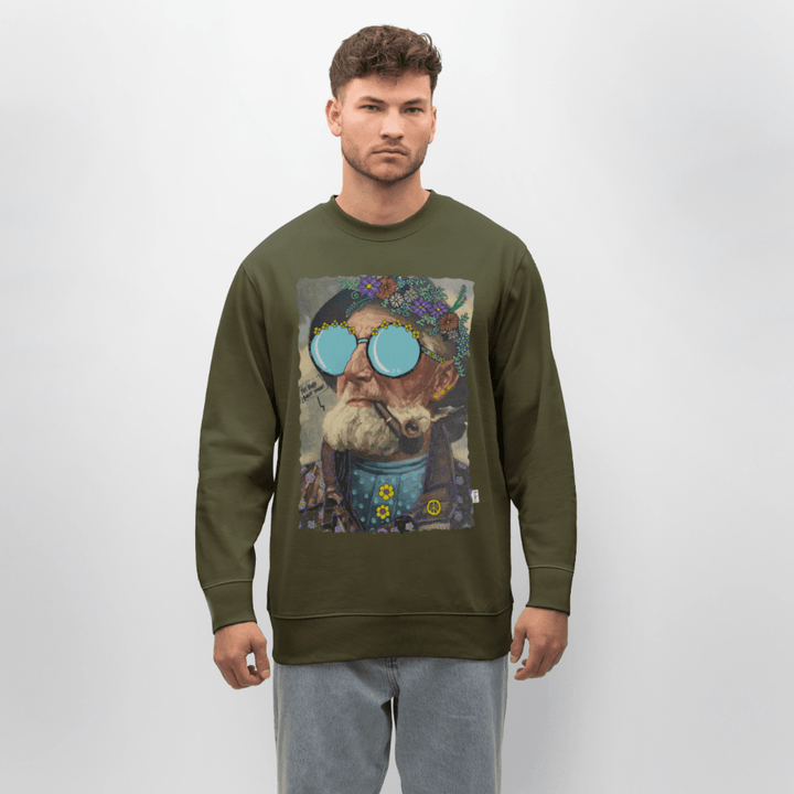 Hippie Hans - Kraftig Unisex Sweatshirt - Stanley/Stella økologisk unisex - sweatshirt CHANGER - khaki - Dajlig