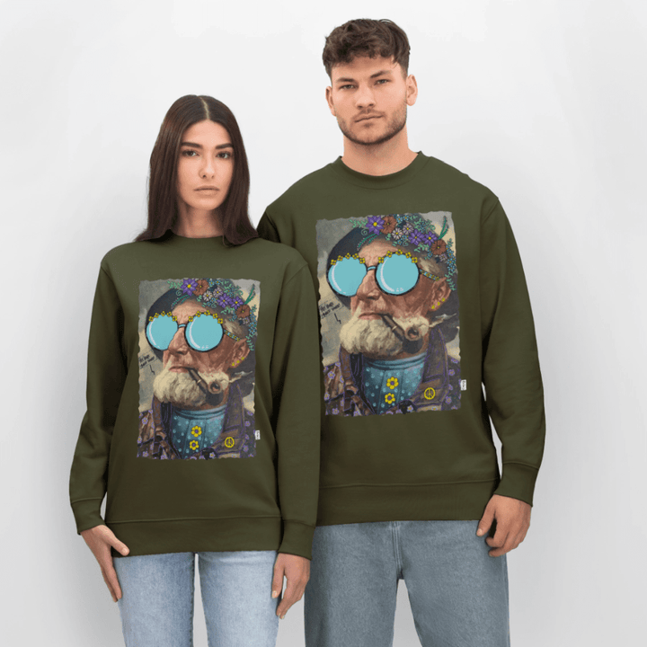 Hippie Hans - Kraftig Unisex Sweatshirt - Stanley/Stella økologisk unisex - sweatshirt CHANGER - khaki - Dajlig
