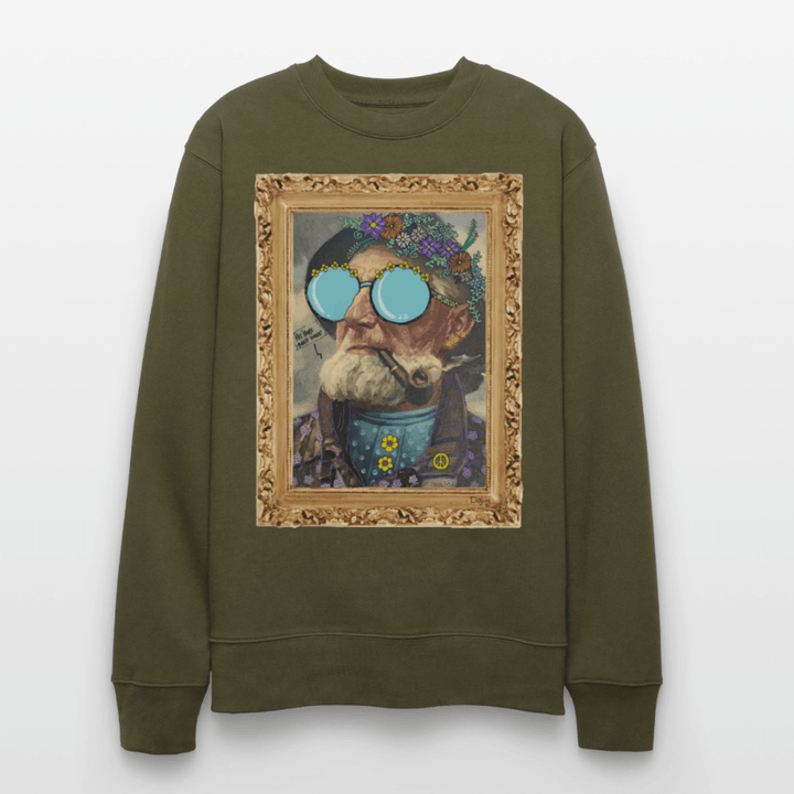 Hippie Hans - Kraftig Unisex Sweatshirt - Stanley/Stella økologisk unisex - sweatshirt CHANGER - khaki - Dajlig.dk