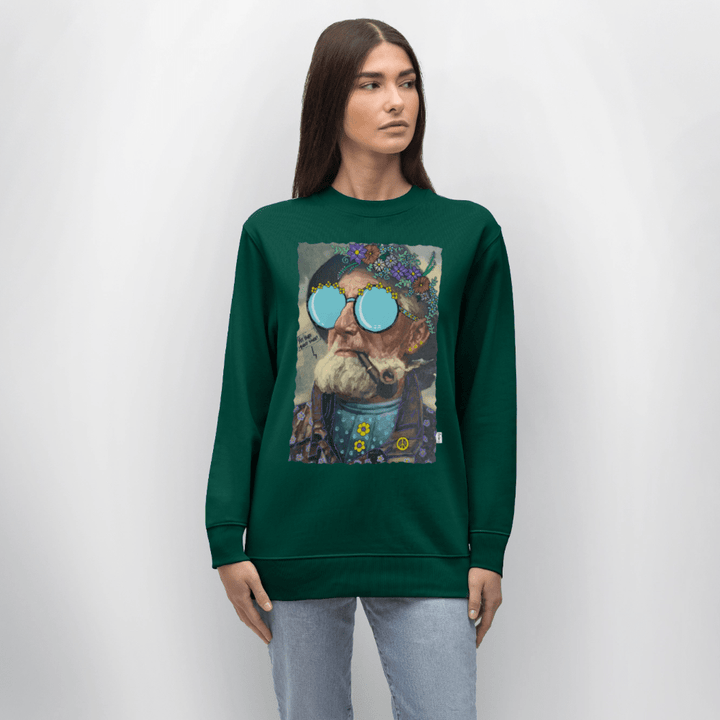 Hippie Hans - Kraftig Unisex Sweatshirt - Stanley/Stella økologisk unisex - sweatshirt CHANGER - skovgrøn - Dajlig