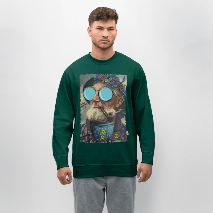 Hippie Hans - Kraftig Unisex Sweatshirt - Stanley/Stella økologisk unisex - sweatshirt CHANGER - skovgrøn - Dajlig