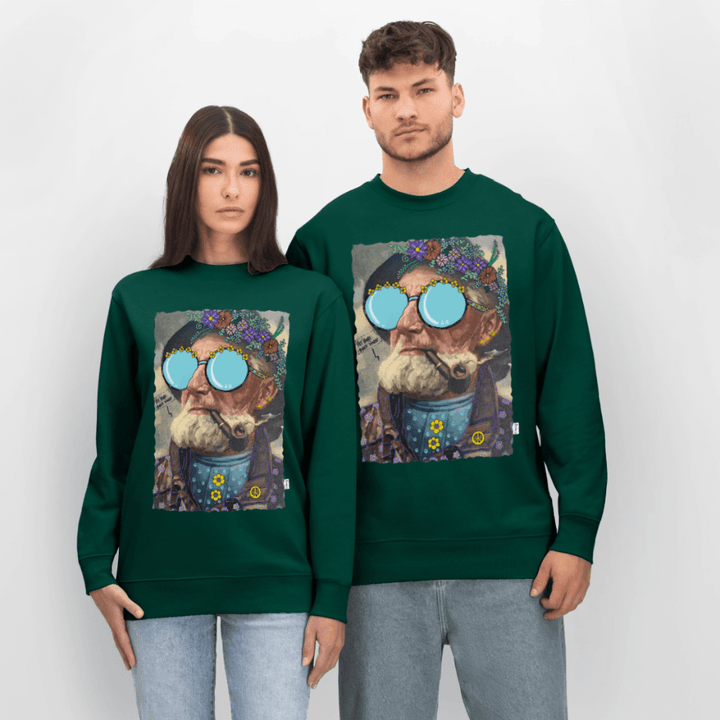 Hippie Hans - Kraftig Unisex Sweatshirt - Stanley/Stella økologisk unisex - sweatshirt CHANGER - skovgrøn - Dajlig