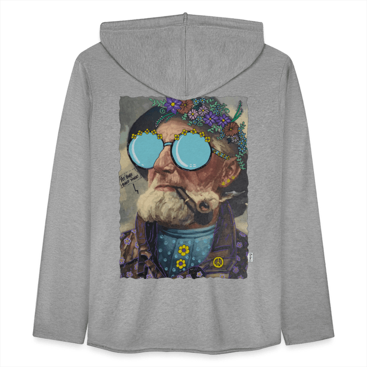 Hippie Hans - Let Unisex Hættetrøje - Let sweatshirt med hætte, unisex - grå meleret - Dajlig