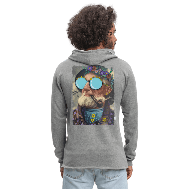 Hippie Hans - Let Unisex Hættetrøje - Let sweatshirt med hætte, unisex - grå meleret - Dajlig