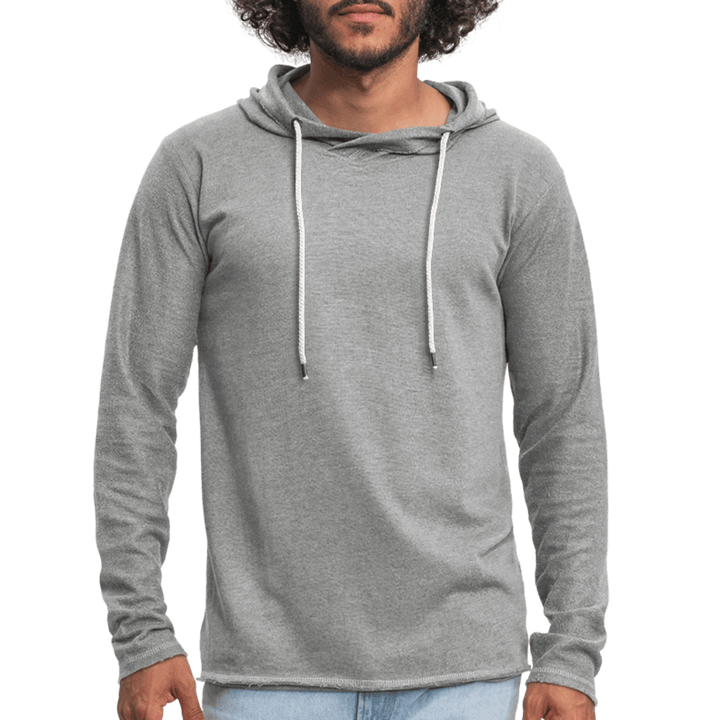 Hippie Hans - Let Unisex Hættetrøje - Let sweatshirt med hætte, unisex - grå meleret - Dajlig