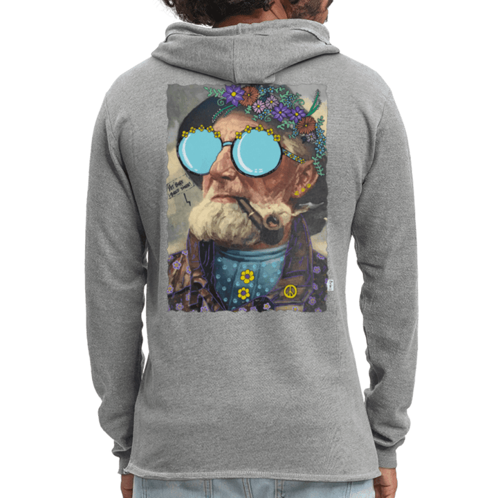 Hippie Hans - Let Unisex Hættetrøje - Let sweatshirt med hætte, unisex - grå meleret - Dajlig