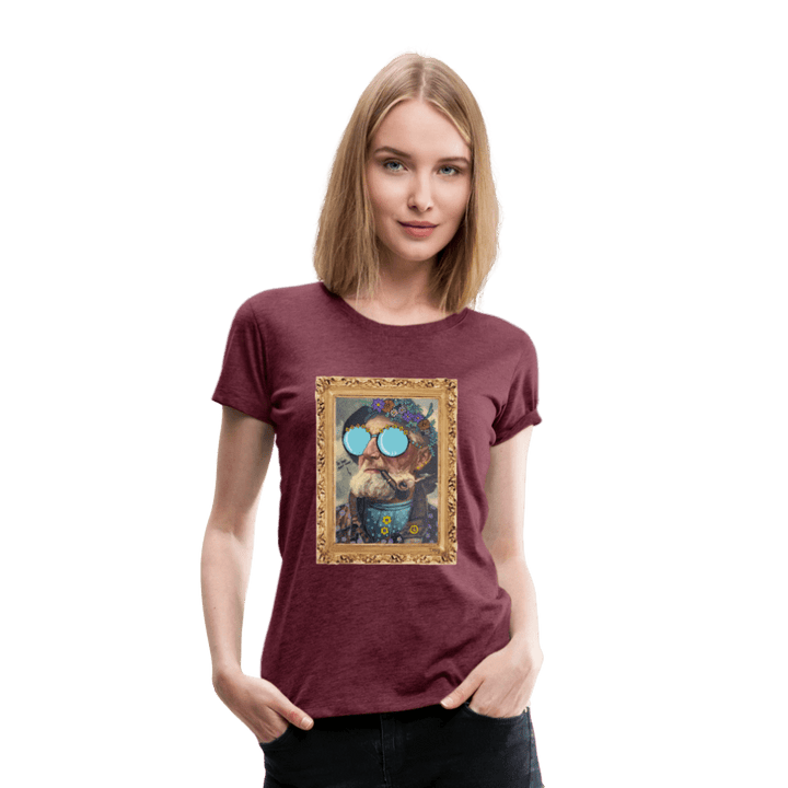 Hippie Hans - Premium Dame T-shirt - Dame premium T-shirt - bordeaux meleret - Dajlig