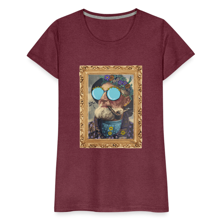 Hippie Hans - Premium Dame T-shirt - Dame premium T-shirt - bordeaux meleret - Dajlig