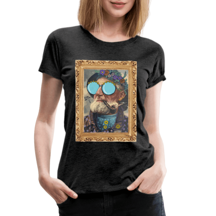 Hippie Hans - Premium Dame T-shirt - Dame premium T-shirt - charcoal - Dajlig.dk