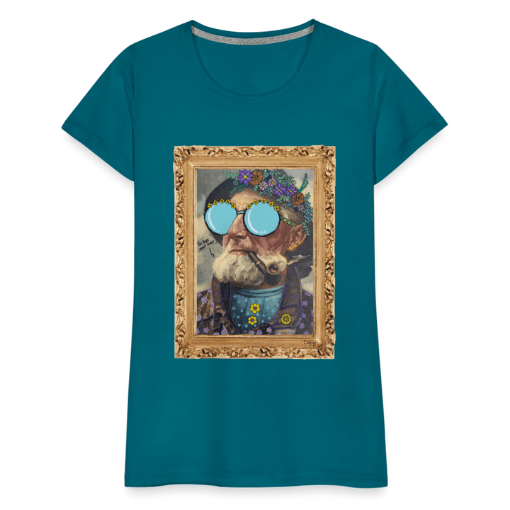 Hippie Hans - Premium Dame T-shirt - Dame premium T-shirt - divablå - Dajlig.dk