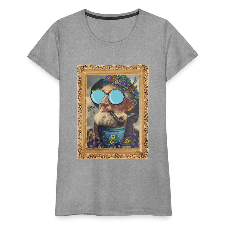 Hippie Hans - Premium Dame T-shirt - Dame premium T-shirt - grå meleret - Dajlig.dk