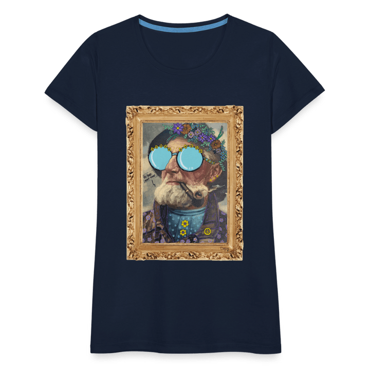 Hippie Hans - Premium Dame T-shirt - Dame premium T-shirt - marineblå - Dajlig.dk