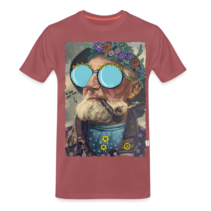Hippie Hans - Premium Herre T-shirt - Herre premium T-shirt - forvasket bordeaux - Dajlig