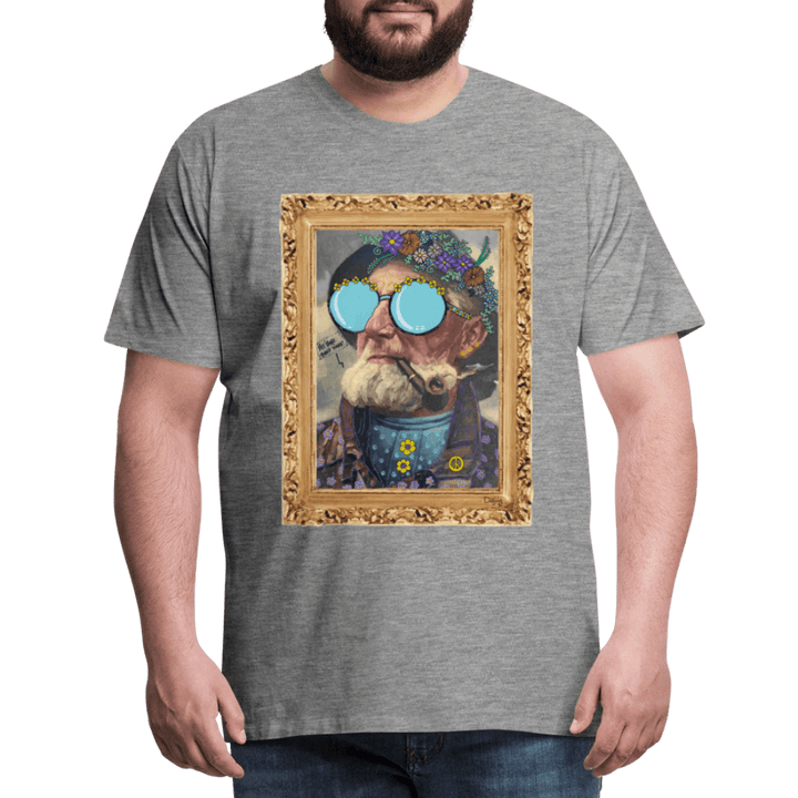 Hippie Hans - Premium Herre T-shirt - Herre premium T-shirt - grå meleret - Dajlig.dk