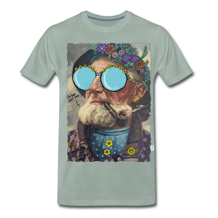 Hippie Hans - Premium Herre T-shirt - Herre premium T-shirt - grågrøn - Dajlig