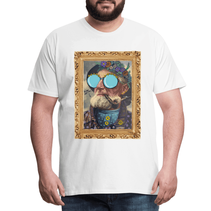 Hippie Hans - Premium Herre T-shirt - Herre premium T-shirt - hvid - Dajlig.dk