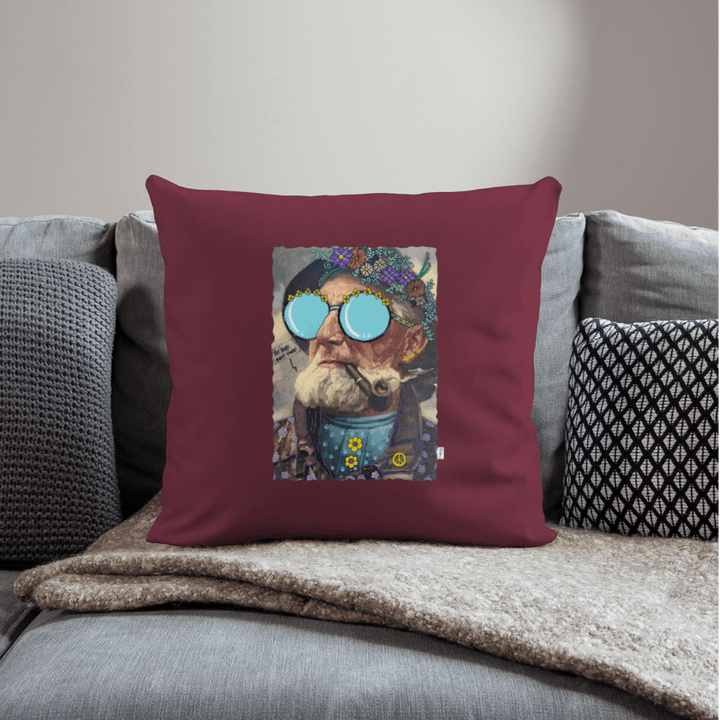 Hippie Hans - Sofapude betræk - Pudebetræk 45 x 45 cm - burgunder - rød - Dajlig