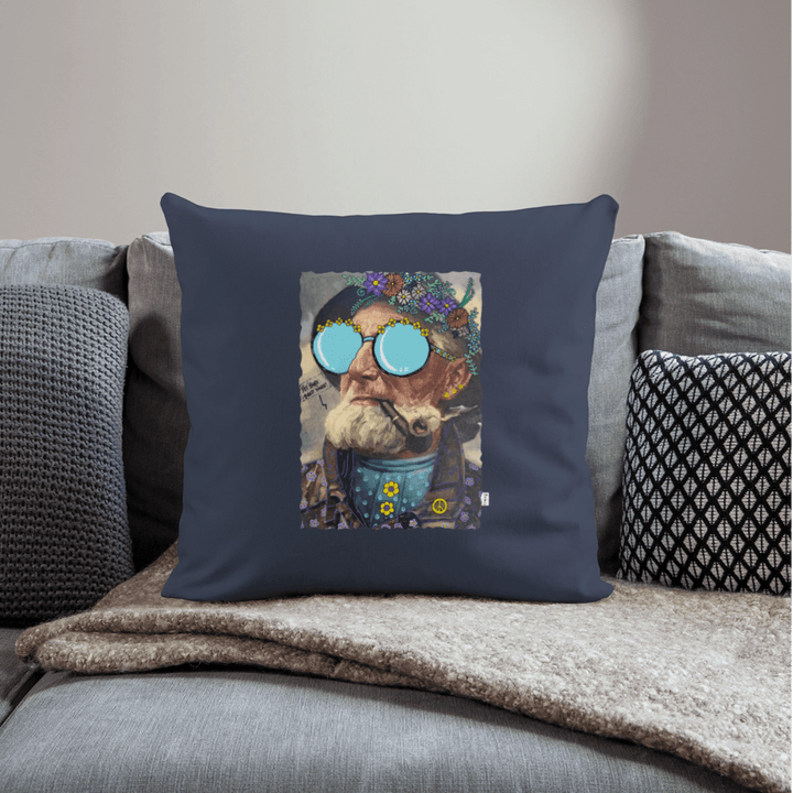 Hippie Hans - Sofapude betræk - Pudebetræk 45 x 45 cm - marineblå - Dajlig